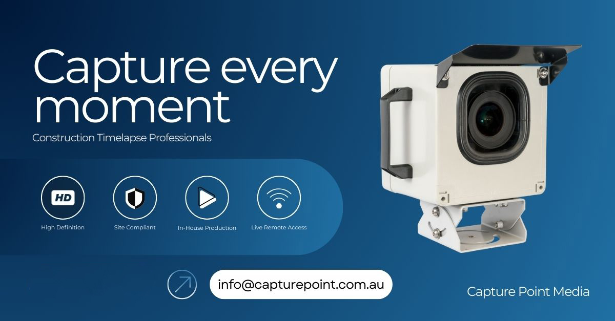 Construction Site Time-Lapse Camera for Progress Tracking Durable time-lapse camera fixed on a construction site for long-term project tracking